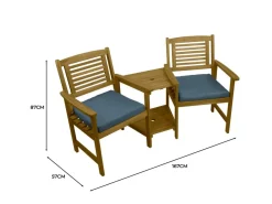 Loveseat Gartenbank mit Kissen