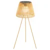 Lumineo Natural Rattan Solar-Stehleuchte