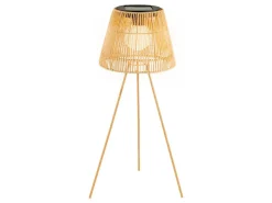 Lumineo Natural Rattan Solar-Stehleuchte