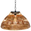 Lumineo Natural Rattan Solar-Hängelampe
