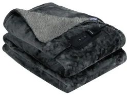 Luvego Fleece/Sherpa Heizdecke 160x120cm - Dark Grey