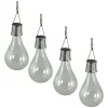 Luxform Solar LED Glas-Hängeleuchten - Set von 4