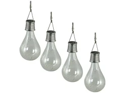 Luxform Solar LED Glas-Hängeleuchten - Set von 4