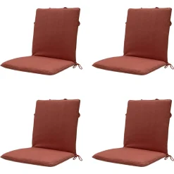 Madison Terra Canvas Eco+ Stapelbare Stuhlkissen - 4er-Set