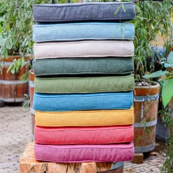 Madison Terra Canvas Eco+ Stapelbare Stuhlkissen - 4er-Set