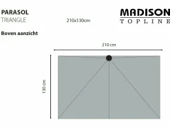 Madison Triangle 210 x 130 Sonnenschirm - Taupe