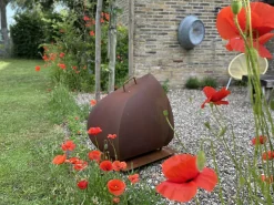 Magma Corten Garten Kamin mit funkenschutz