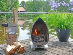Magma rostfrei stahl gartenkamin