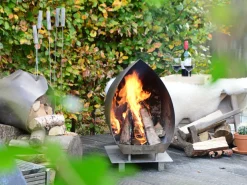 Magma rostfrei stahl-schwarz gartenkamin