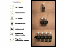 MagSpike Set SQ Duschablage ohne bohren - Black