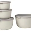 Mepal Cirqula 4er-Set runder XL-Frischhalteboxen - White