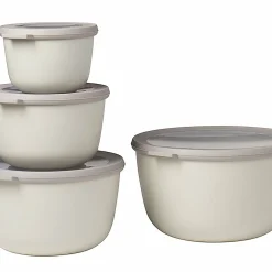 Mepal Cirqula 4er-Set runder XL-Frischhalteboxen - White