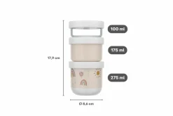 Mepal Mio 550 ml 3-teilige stapelbare Snackbox - Fairy Garden