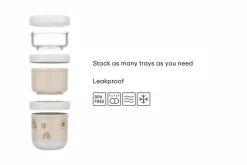 Mepal Mio 550 ml 3-teilige stapelbare Snackbox - Rainbow