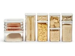 Mepal Modula Set von 9 Rechteckige Aufbewahrungsboxen - White