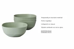 Mepal Silueta 750 ml 4er-Set Servierschalen - White