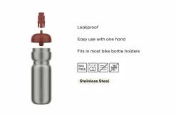 Mepal Sport 800 ml Edelstahl Pull Trinkflasche - Ceramic white