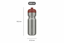 Mepal Sport 800 ml Edelstahl Pull Trinkflasche - Ceramic white