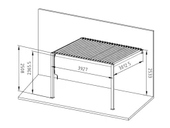 Mirador Classic 300 x 400 cm wall pergola - anthrazit