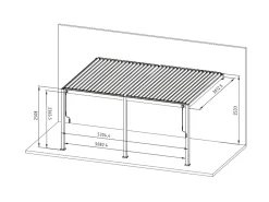 Mirador Deluxe 300 x 530 cm wall pergola - Anthrazit