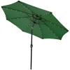 Monstershop 270 cm LED Sonnenschirm mit Kippfunktion - Green