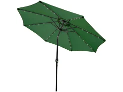 Monstershop 270 cm LED Sonnenschirm mit Kippfunktion - Green