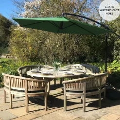 Monstershop 300 freitragender Sonnenschirm - Green