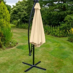 Monstershop 300 Sonnenschirm mit LED-Beleuchtung - Beige