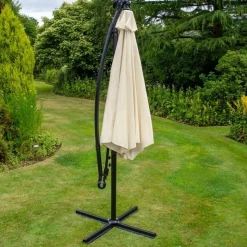 Monstershop 300 Sonnenschirm mit LED-Beleuchtung - Cream