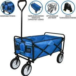 Monstershop Faltbarer Gartenwagen - Blue
