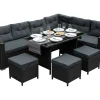 Monstershop Rattan 9 Personen Ecklounge-Set