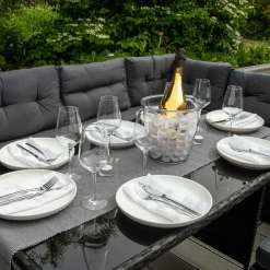 Monstershop Rattan 9 Personen Ecklounge-Set