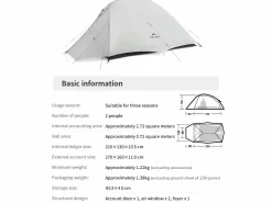 Naturehike Cloud Up 2 Ultra Light Trekkingzelt - White