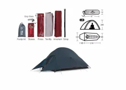 Naturehike Cloud Up 1 upgraded Trekkingzelt - Navy Blue