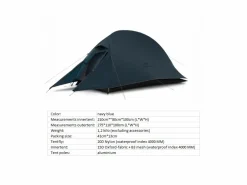 Naturehike Cloud Up 1 upgraded Trekkingzelt - Navy Blue
