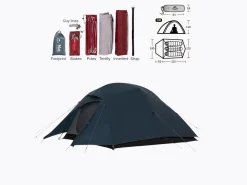 Naturehike Cloud Up 3 Upgraded leichte Zelt - Navy Blue