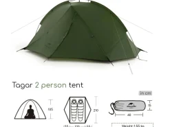 Naturehike Tagar 2-Personen-Zelt - Grün