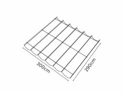 NC Outdoor 2,9 x 3,0 Harmonika Schattentuch - Anthrazit