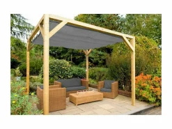 NC Outdoor 2,9 x 3,0 Harmonika Schattentuch - Off-white