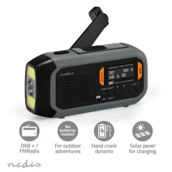 Nedis RDDBCR2600GY Notfallradio - Grau