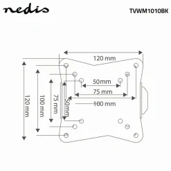 Nedis TVWM1010BK Feste TV-Wandhalterung - Schwarz