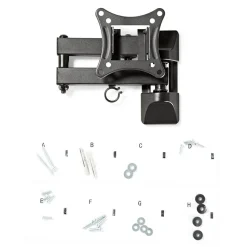 Nedis TVWM1510BK Vollbewegliche-TV-Wandhalterung - Schwarz