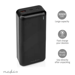 Nedis UPBK65W30000BK powerbank - 32000 mAh
