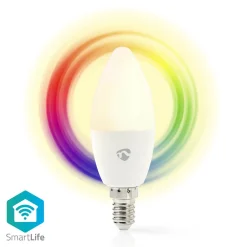 Nedis WIFILRC10E14 SmartLife Vollfärbige LED-Lampe