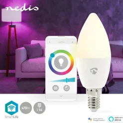 Nedis WIFILRC10E14 SmartLife Vollfärbige LED-Lampe