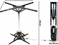 Nexxt Elektrischer Drehwäschetrockner - 17 Meter