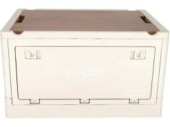 Norlander faltbare Kiste mit Holzdeckel - Off White