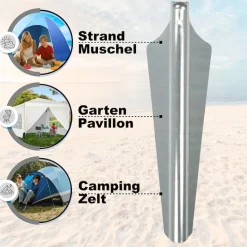 Norskskin 4 x Aluminium Schnee- und Sandheringe