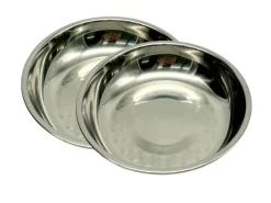 Norskskin Set von 2 Edelstahl Suppenteller