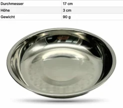 Norskskin Set von 2 Edelstahl Suppenteller